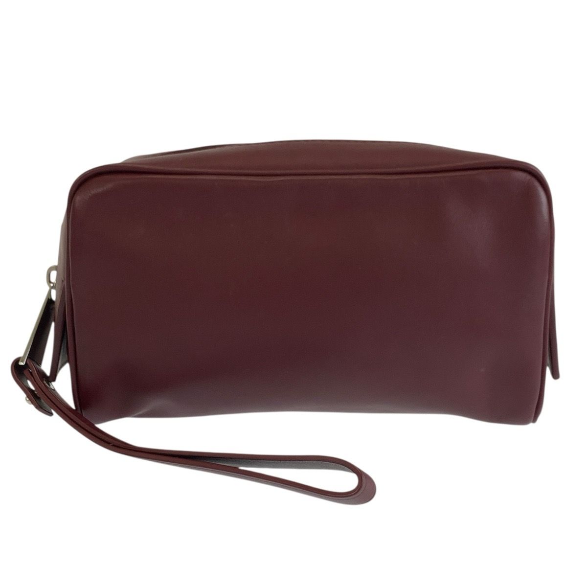 Bottega Veneta Wine Red Bordeaux Leather Clutch Pouch