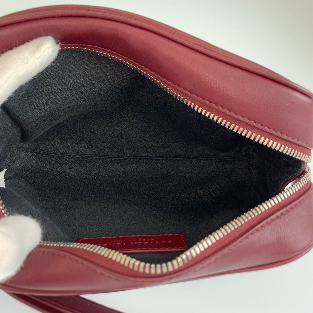 Bottega Veneta Wine Red Bordeaux Leather Clutch Pouch — view 7