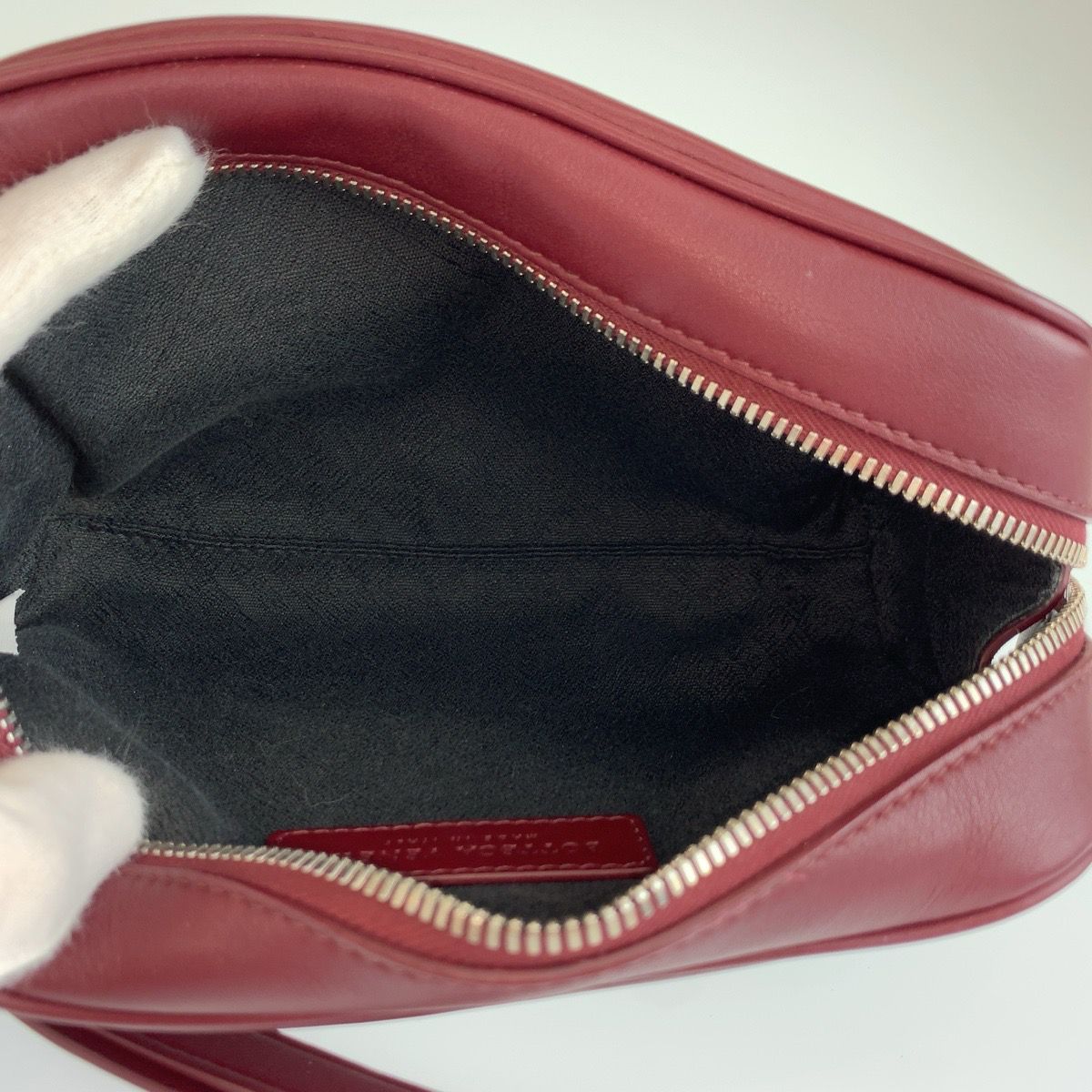 Bottega Veneta Wine Red Bordeaux Leather Clutch Pouch — view 7