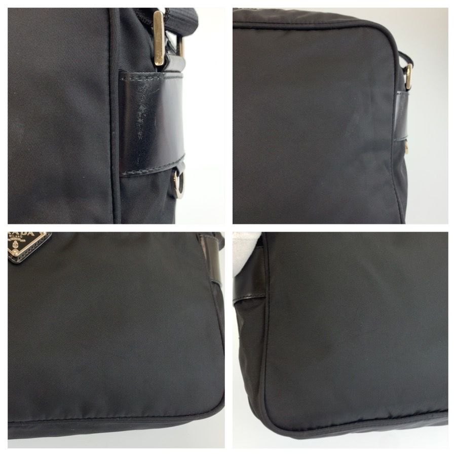 Prada Tessuto Black Silver Nylon Camera Bag Pochette — view 5