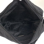 Prada Tessuto Black Silver Nylon Camera Bag Pochette — view 8