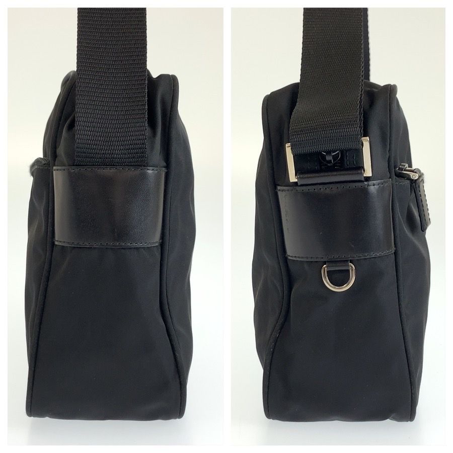 Prada Tessuto Black Silver Nylon Camera Bag Pochette — view 7