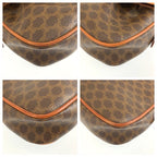 Celine Vintage Macadam Brown Leather Shoulder Bag Pochette — view 4