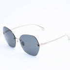 Chanel Rimless Sunglasses Eyewear CC Logo Black Gold — view 3