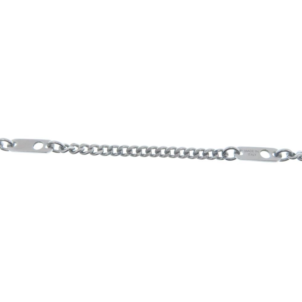 Louis Vuitton Pendant Monogram Low Necklace Stainless Steel Silver — view 8