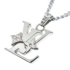 Louis Vuitton Pendant Monogram Low Necklace Stainless Steel Silver — view 7