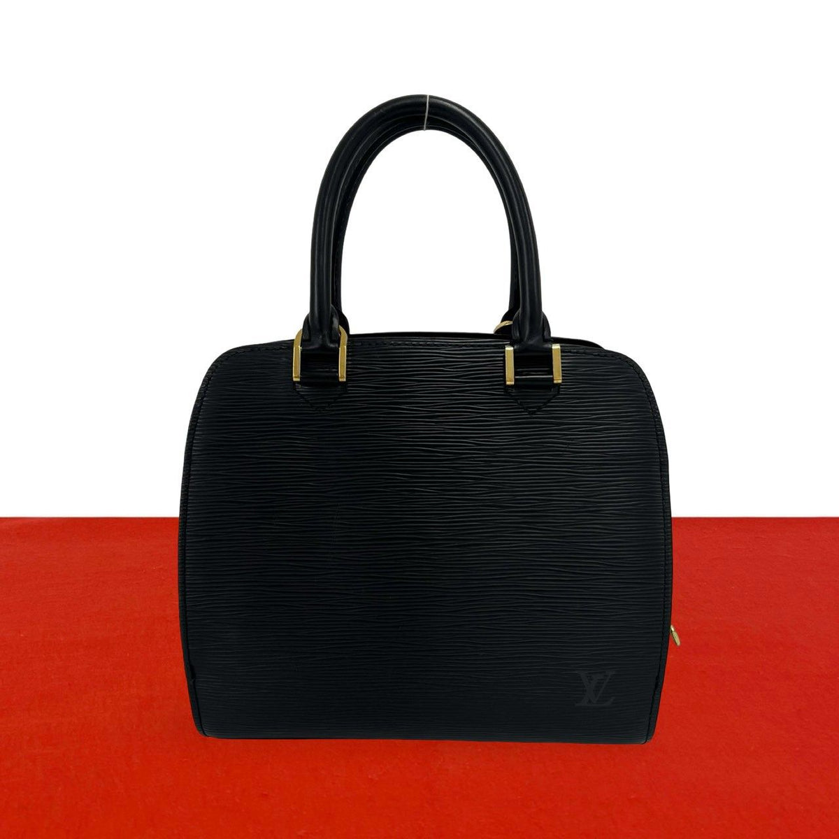 Louis Vuitton Pont Neuf Epi Leather Mini Boston Bag Black Noir