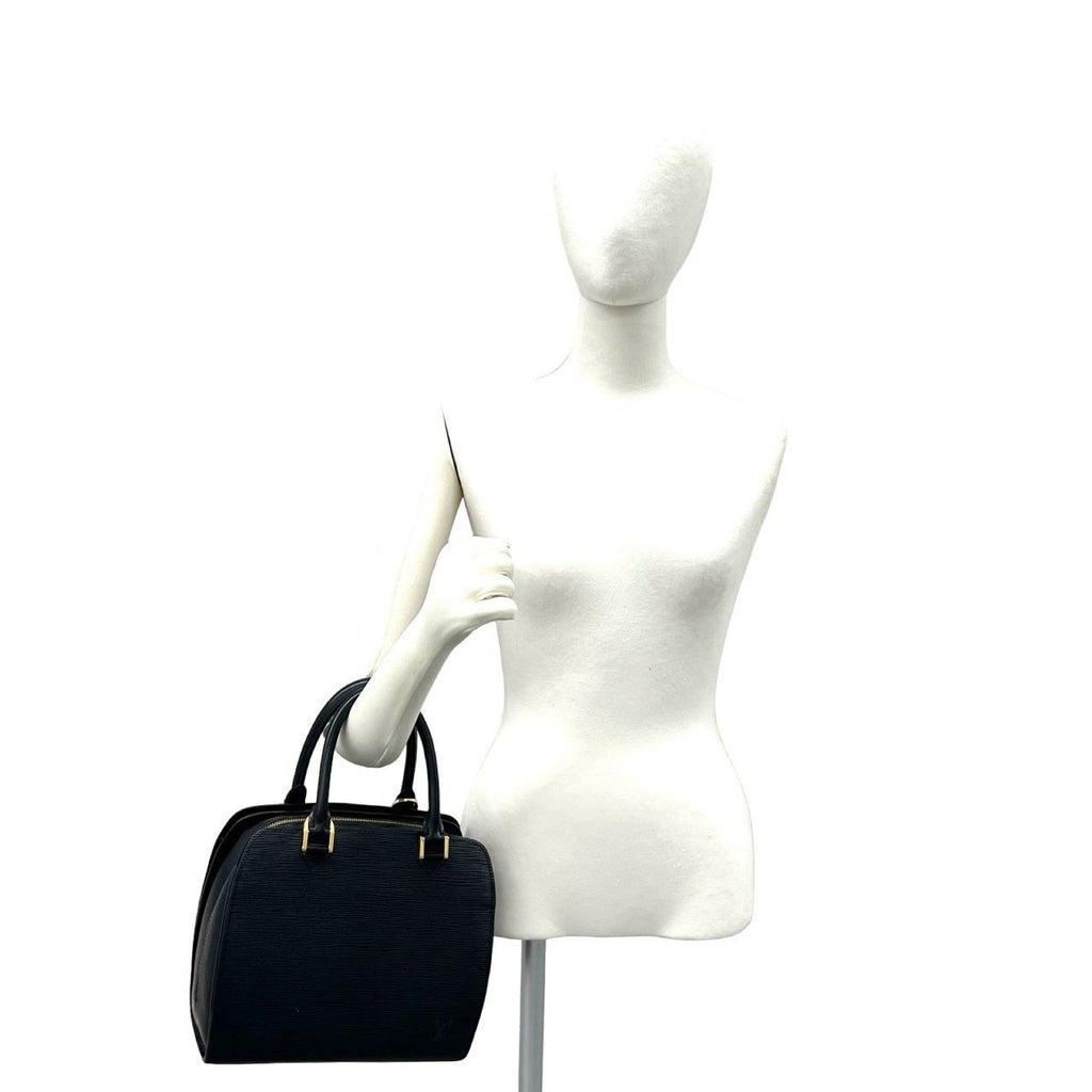 Louis Vuitton Pont Neuf Epi Leather Mini Boston Bag Black Noir — view 2