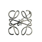 Loewe Brooch Anagram Silver Metal