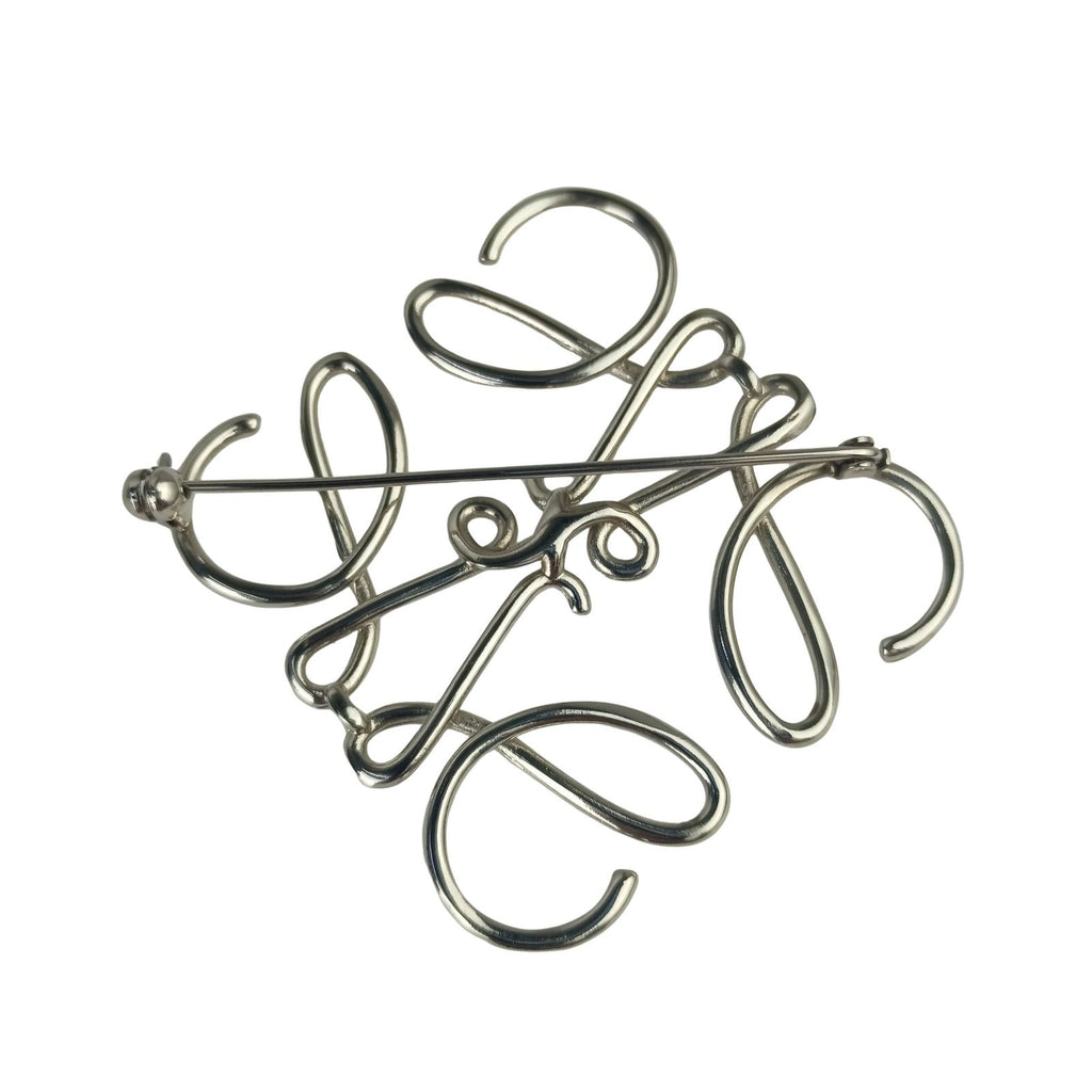 Loewe Brooch Anagram Silver Metal — view 3