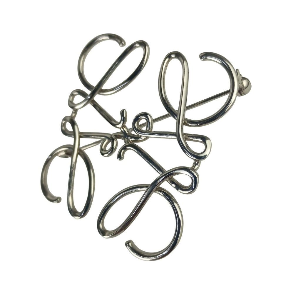Loewe Brooch Anagram Silver Metal — view 2