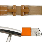 Hermes Belt Etriviere 1 Waist Bridle Leather Beige Long — view 4