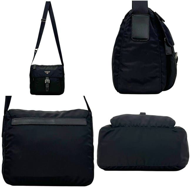 Prada Shoulder Bag Tessuto 129 Nylon Nero Black — view 2