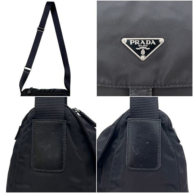 Prada Shoulder Bag Tessuto 129 Nylon Nero Black — view 3