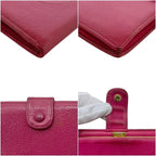 Chanel Wallet Bifold Gamaguchi CC Logo Caviar Leather Pink Vintage — view 8