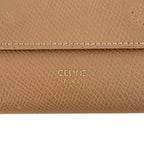 Celine Trifold Wallet Leather Beige — view 4
