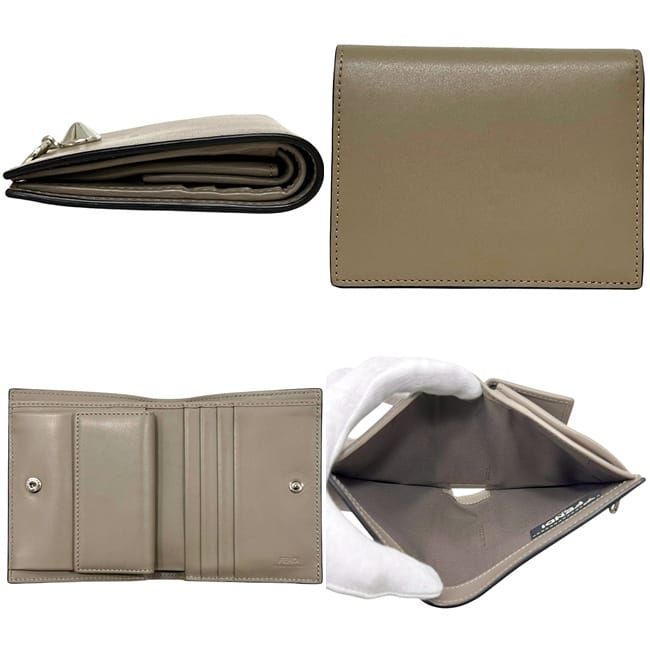 Fendi Bifold Wallet by the Way Sme 188 Leather Beige — view 2