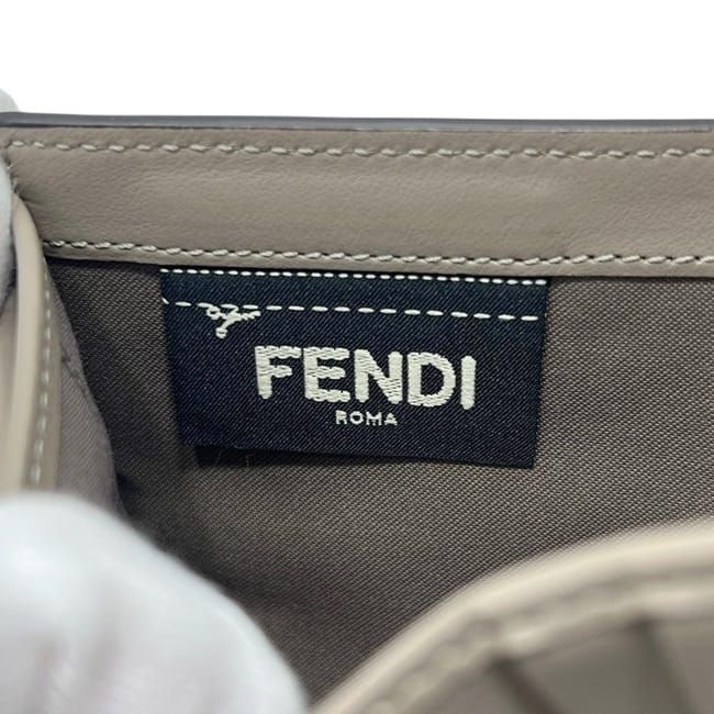 Fendi Bifold Wallet by the Way Sme 188 Leather Beige — view 4