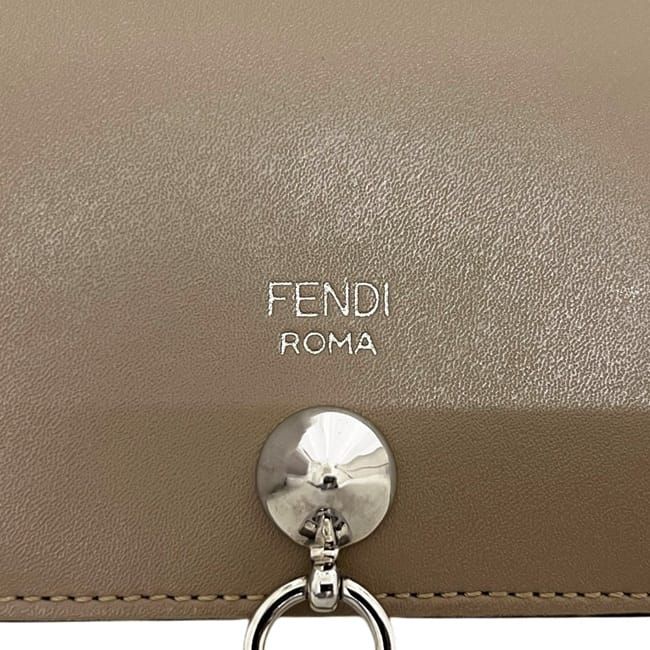 Fendi Bifold Wallet by the Way Sme 188 Leather Beige — view 6