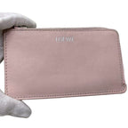 Loewe Coin Purse Card Case Pebble Leather Pink L-shaped Zipper — view 8