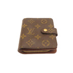 Louis Vuitton Compact Zip Monogram Wallet Canvas Brown