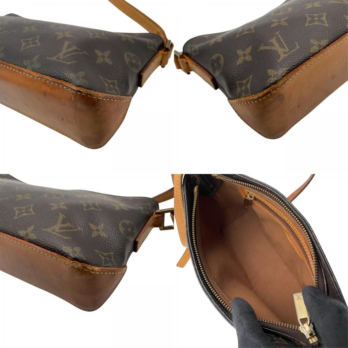 Louis Vuitton Trotteur Monogram Shoulder Bag Brown Vachetta Leather Gold — view 8