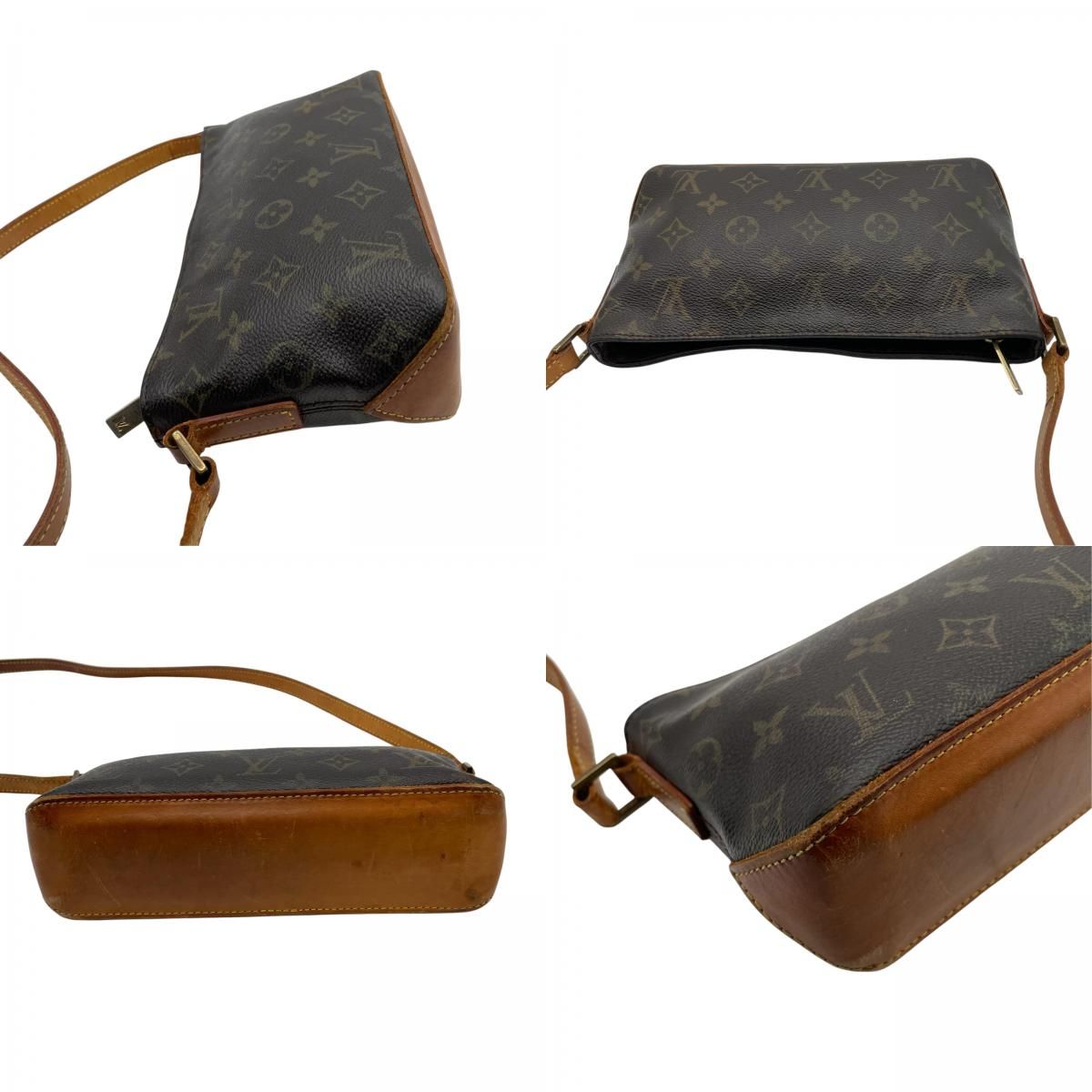 Louis Vuitton Trotteur Monogram Shoulder Bag Brown Vachetta Leather Gold — view 7