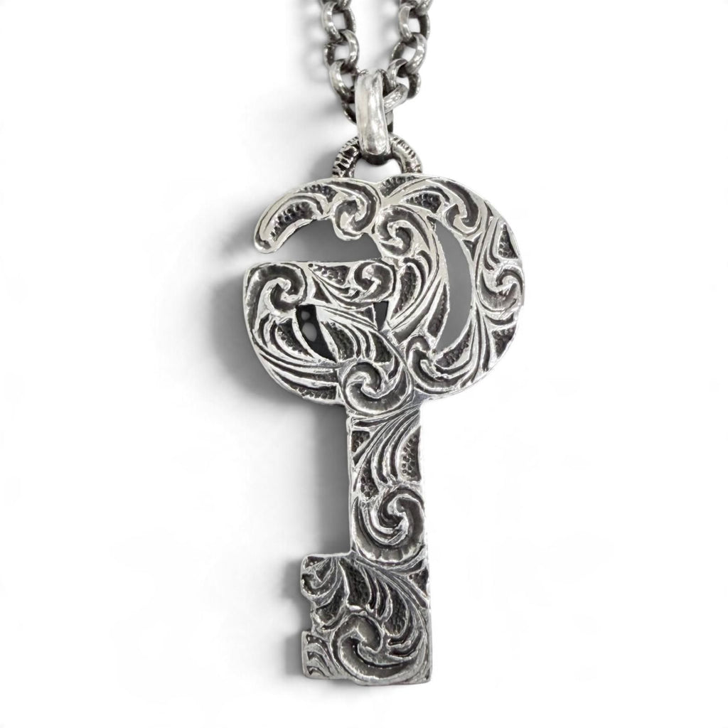 Gucci Arabesque Double G Key Pendant Silver — view 4
