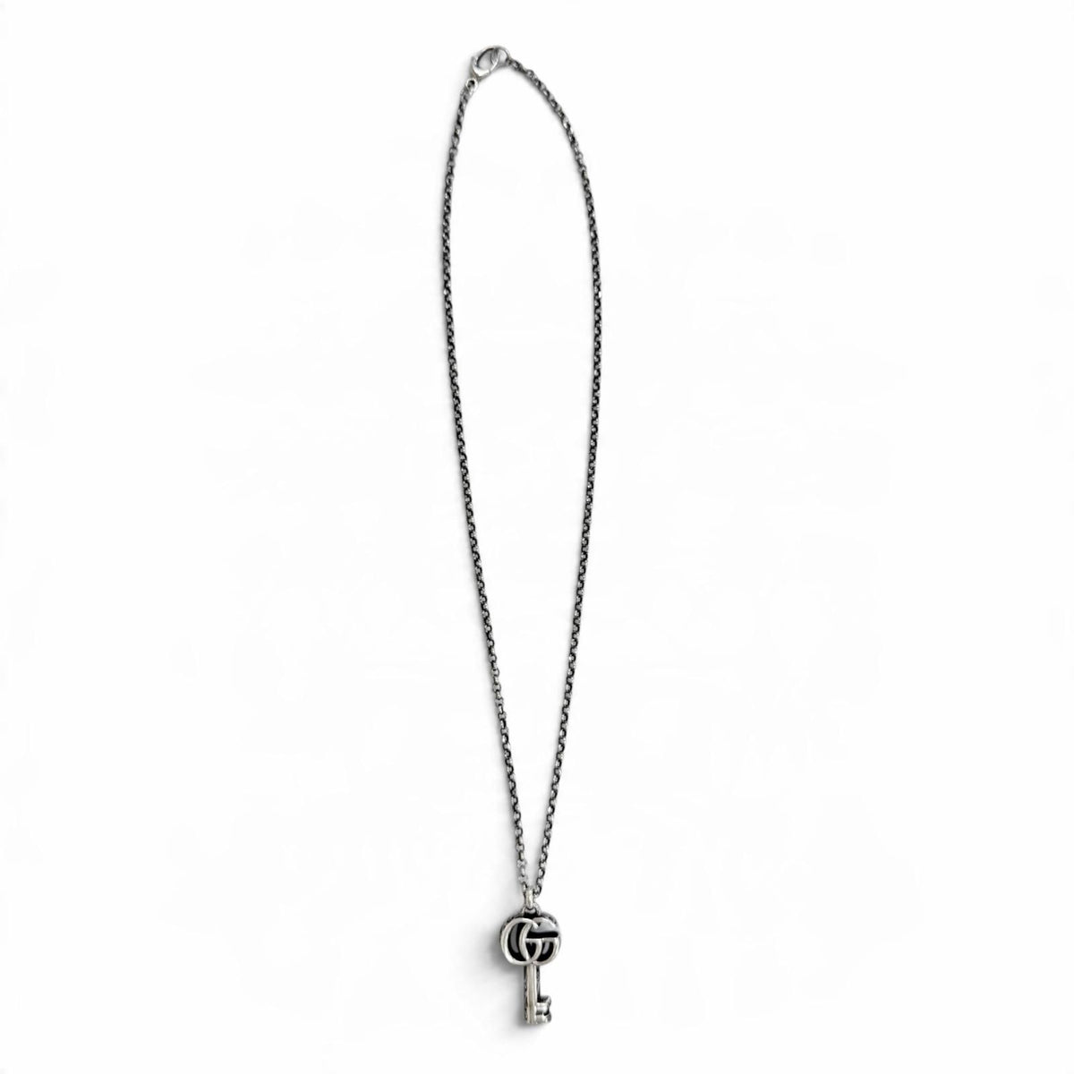 Gucci Arabesque Double G Key Pendant Silver — view 3