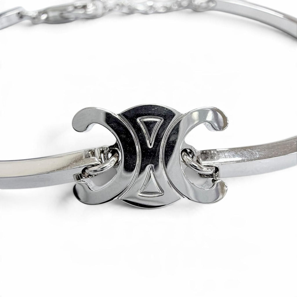 Celine Triomphe Articulate Bracelet Silver — view 7