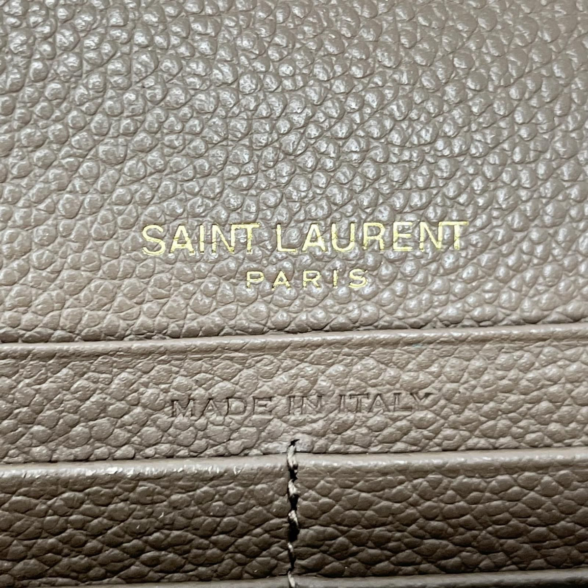 Saint Laurent Large Flap Wallet YSL Line Beige — view 8