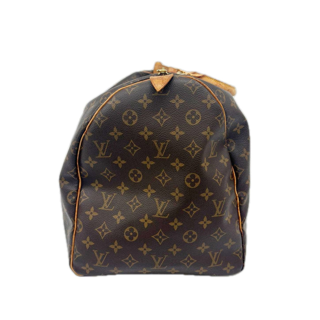 Louis Vuitton Boston Bag Monogram Keepall Bandouliere 50 Vachetta Leather — view 4