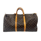 Louis Vuitton Boston Bag Monogram Keepall Bandouliere 50 Vachetta Leather — view 2