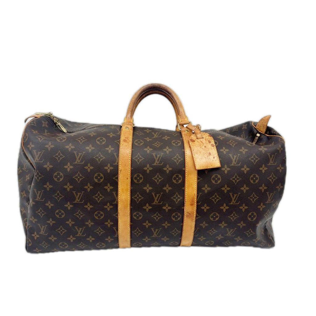 Louis Vuitton Boston Bag Monogram Keepall Bandouliere 50 Vachetta Leather