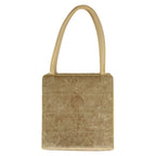 Dior Velvet Cannage Handbag Beige Silver — view 2
