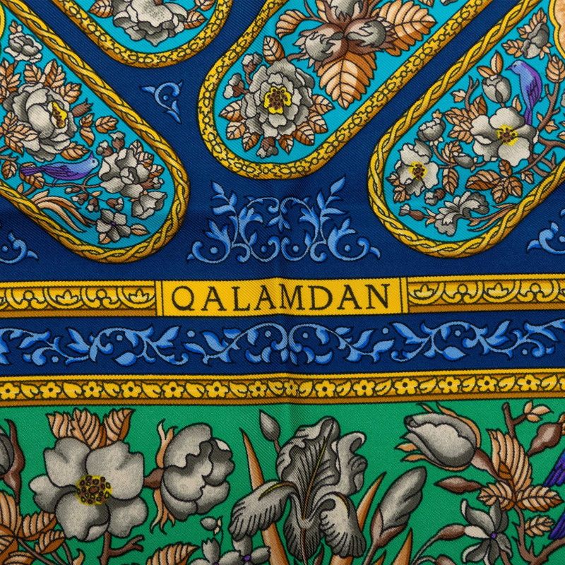 Hermes Carre 90 Karamdan Qalamdan Scarf Large Red Multicolor Silk — view 3