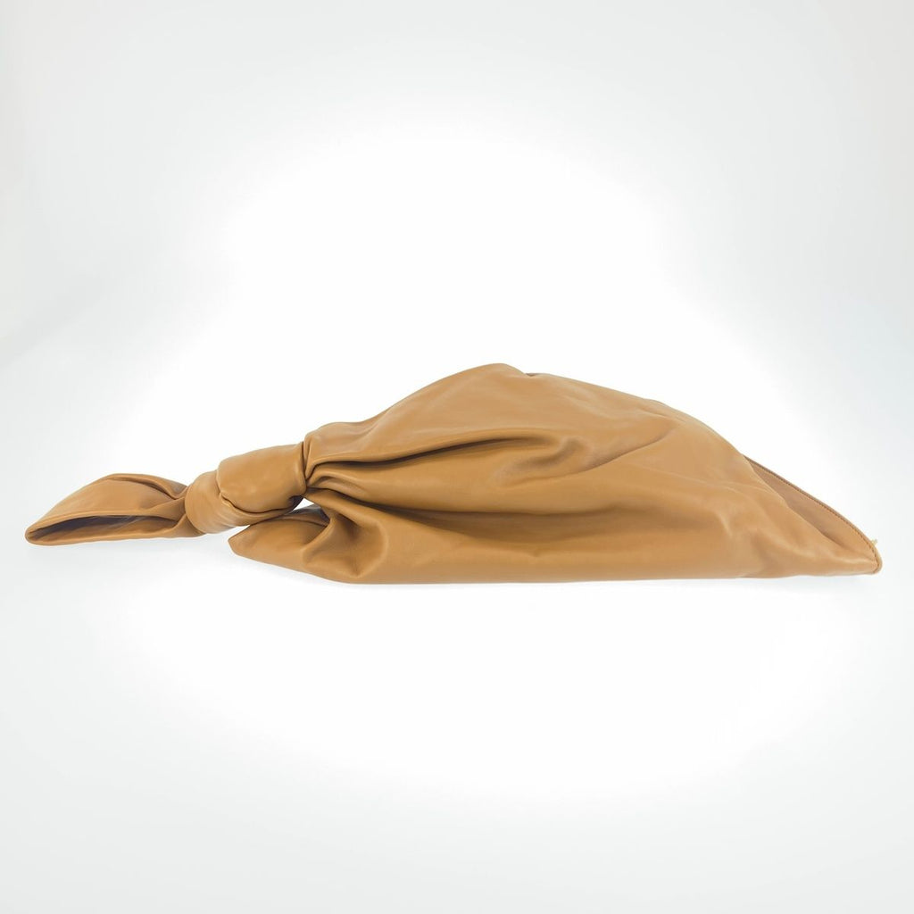 Bottega Veneta BV Twist Handbag Clutch Camel Brown Leather — view 7
