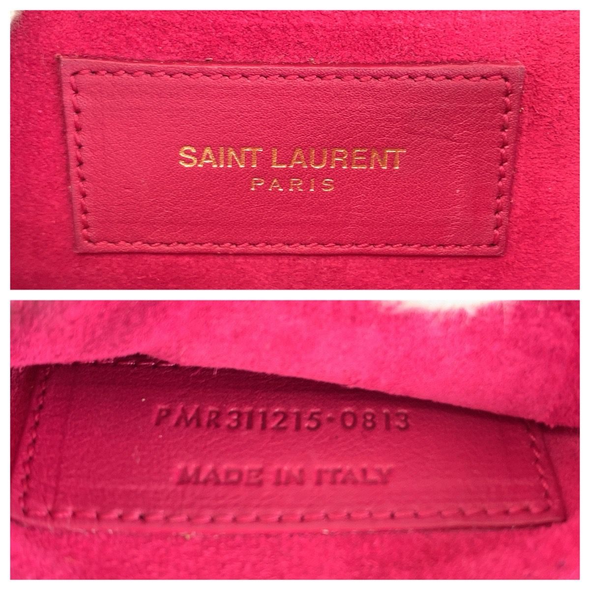 Saint Laurent Classic Y-line Satchel Small Chain Shoulder Bag Clutch 2-Way Pink — view 4