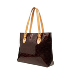 Louis Vuitton Monogram Vernis Brentwood Tote Shoulder Bag Wine Red Brown Patent — view 2
