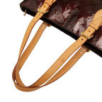 Louis Vuitton Monogram Vernis Brentwood Tote Shoulder Bag Wine Red Brown Patent — view 8