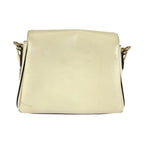 Gucci Interlocking G Chain Shoulder Bag White Ivory Gold Leather — view 2