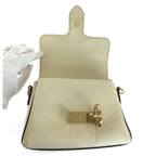 Gucci Interlocking G Chain Shoulder Bag White Ivory Gold Leather — view 6