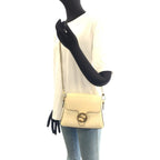 Gucci Interlocking G Chain Shoulder Bag White Ivory Gold Leather — view 7
