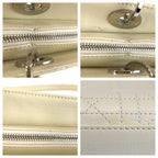 Dior Lady Cannage Shoulder Bag White Cream Silver Leather — view 6