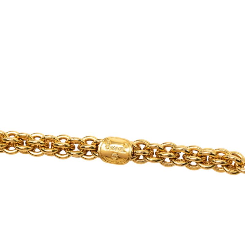 Chanel CC Logo Vintage Chain Necklace Gold Plated — view 3