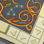 Hermes Carre 90 World Map Scarf Gray Orange Multicolor Silk — view 6