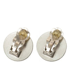 Chanel Cruisecollection CC Logo Round Earrings 00C 2000 Silver Metal — view 2