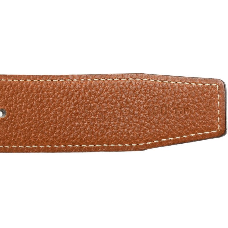 Hermes Constance H Belt Black Brown Silver Box Calf Togo — view 5