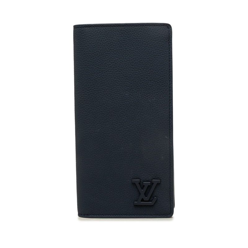 Louis Vuitton Aerogram Portefeuille Brazza NM Wallet Marine Navy Leather