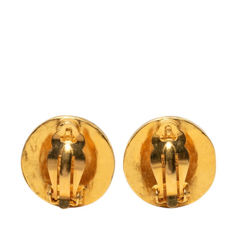 Chanel CC Logo Vintage Earrings 94A Gold Plated — view 2